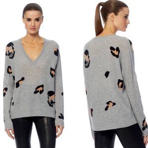 Skull Cashmere Heidi Sweater in Steel/Maple Sugar/Black Size XS